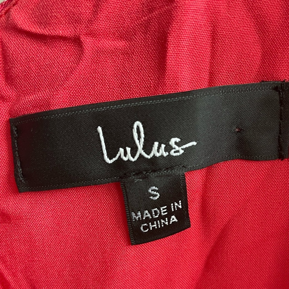 Lulu's Hey Sunny Red Dotted Short Sleeve Romper in Red - Picture 10 of 10